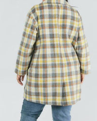 Davi & Dani - Oversized Plaid Coat