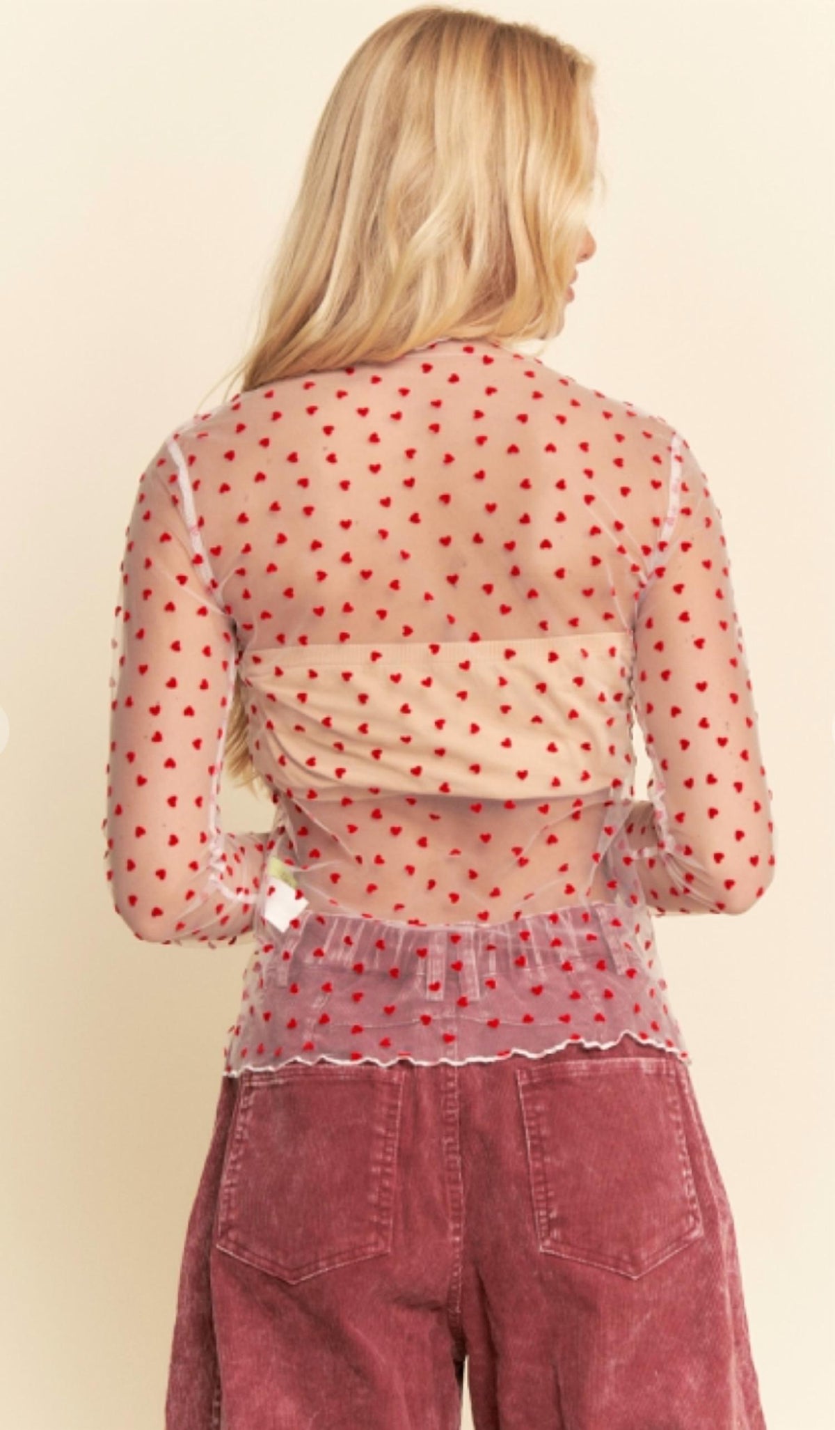 Davi & Dani - Ruby Hearts Mesh Tee