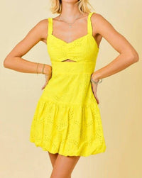 Day + Moon - Eyelet Bubble Hem Dress