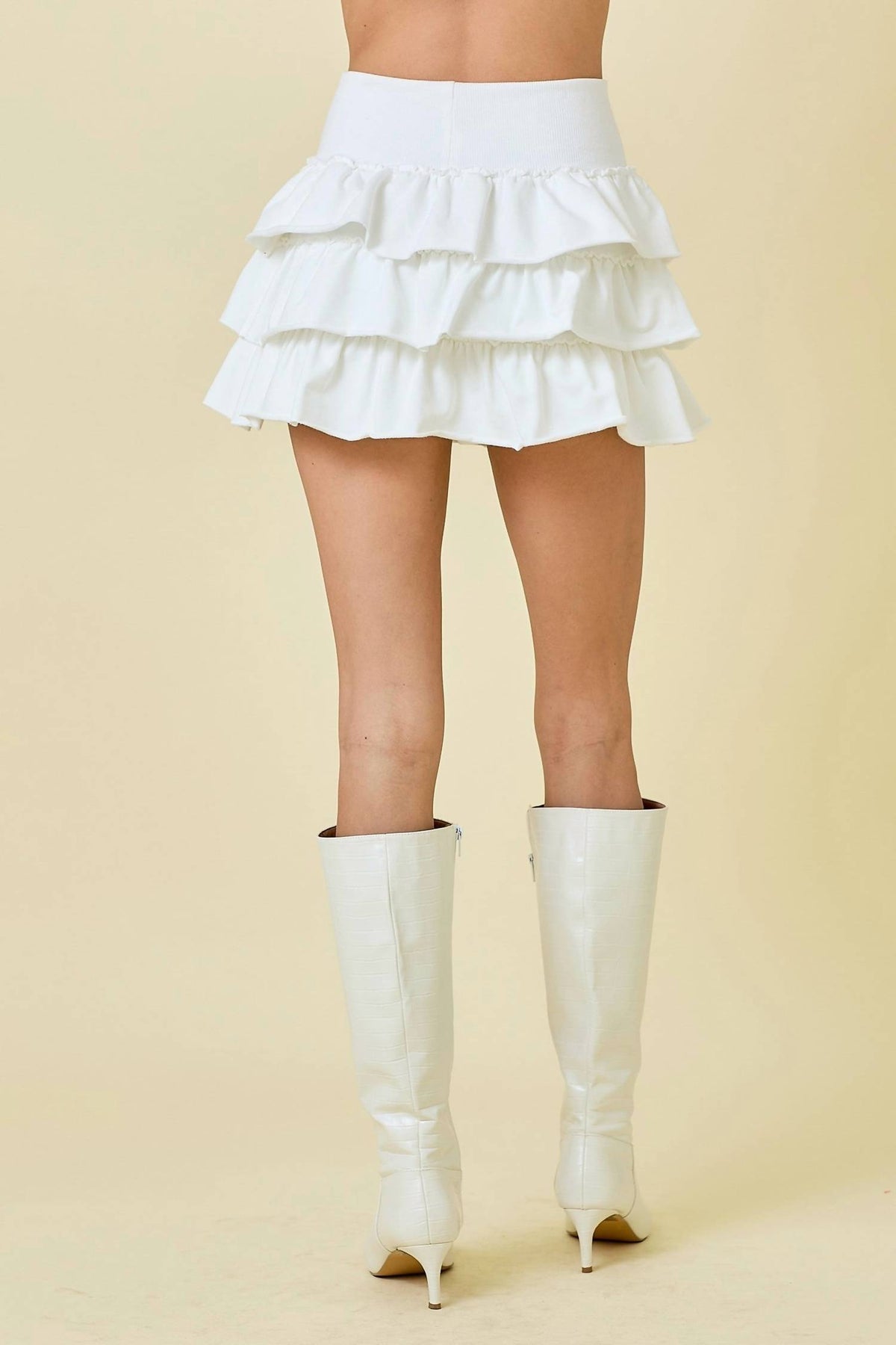 Day + Moon - Multi Tiered Knit Mini Skort