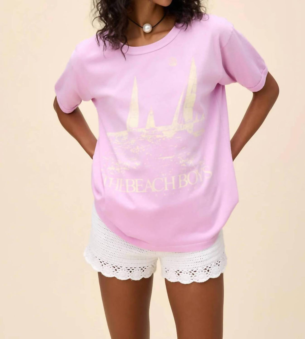 Daydreamer - Beach Boys Good Vibrations Oversized Ringer Tee