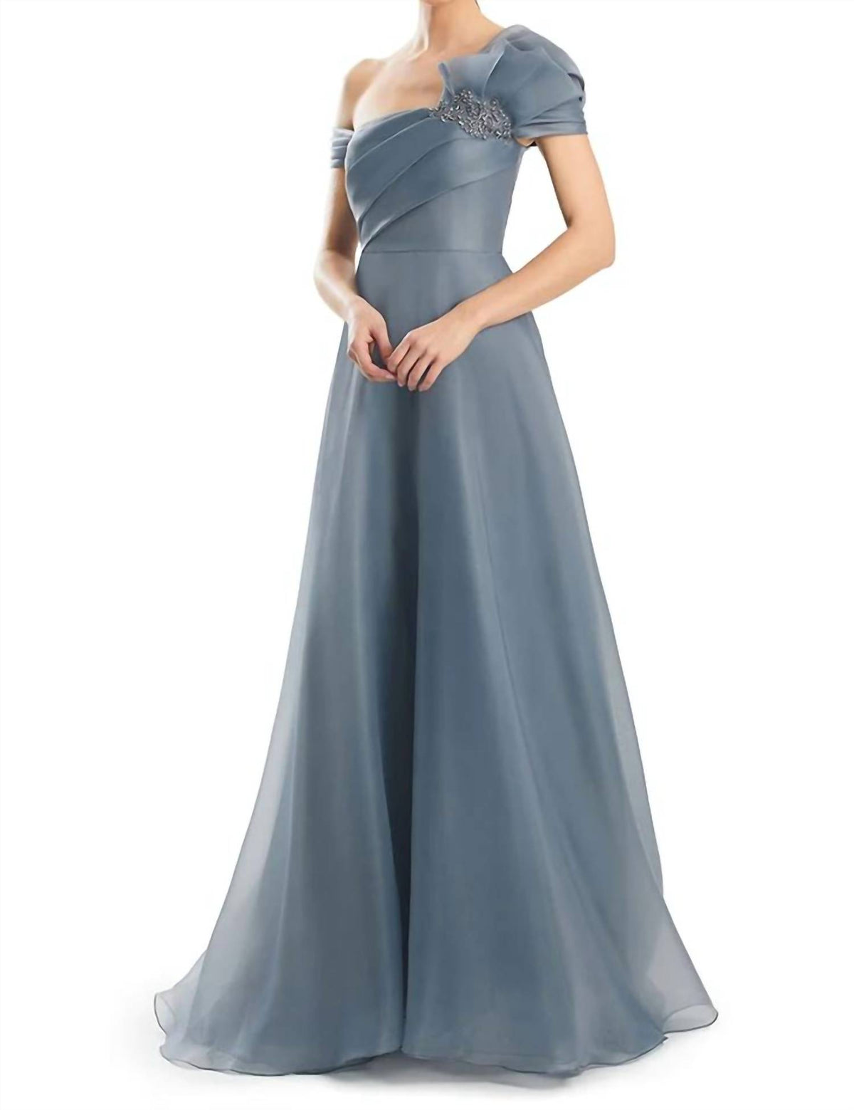 Daymor - One Shoulder Bow Gown
