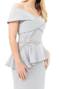 Daymor - Peplum Shoulder Gown