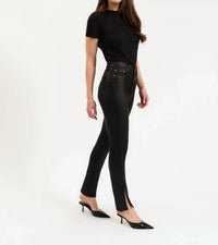 Daze - Downtown High Rise Split Slim Jeans