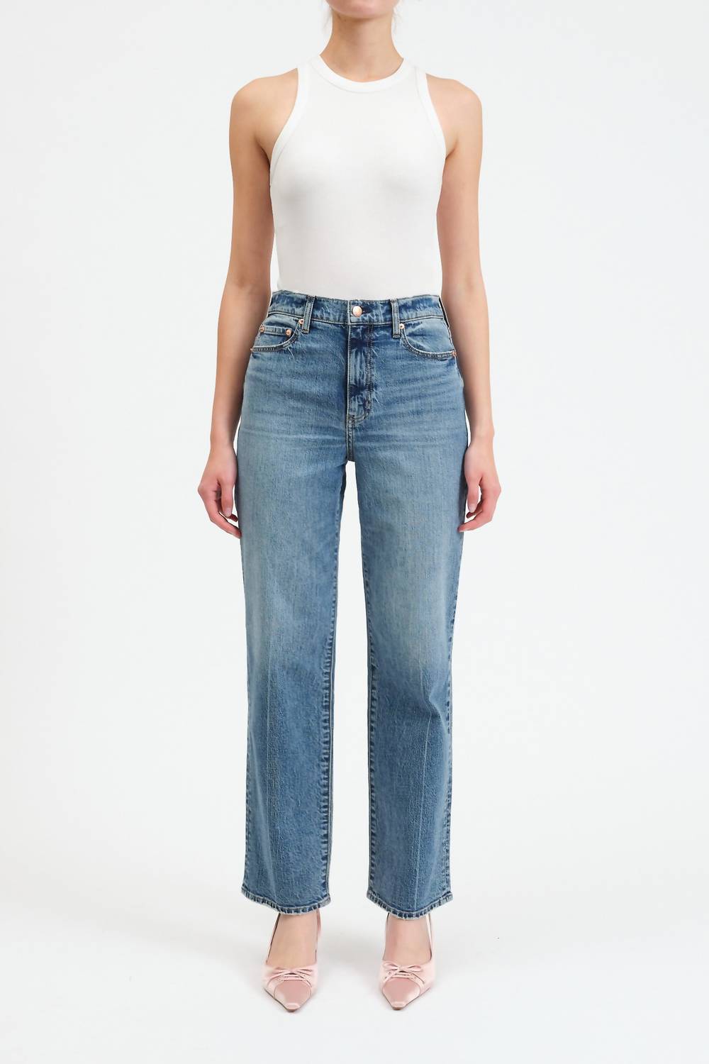 Daze - Sundaze High Rise Jeans - blue - clothing - cotton - blend