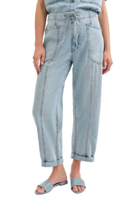 Daze - Villa Drawstring Barrel Leg Pants