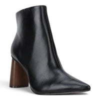 Carrano - Women's Anna Wooden Heel Leather Bootie