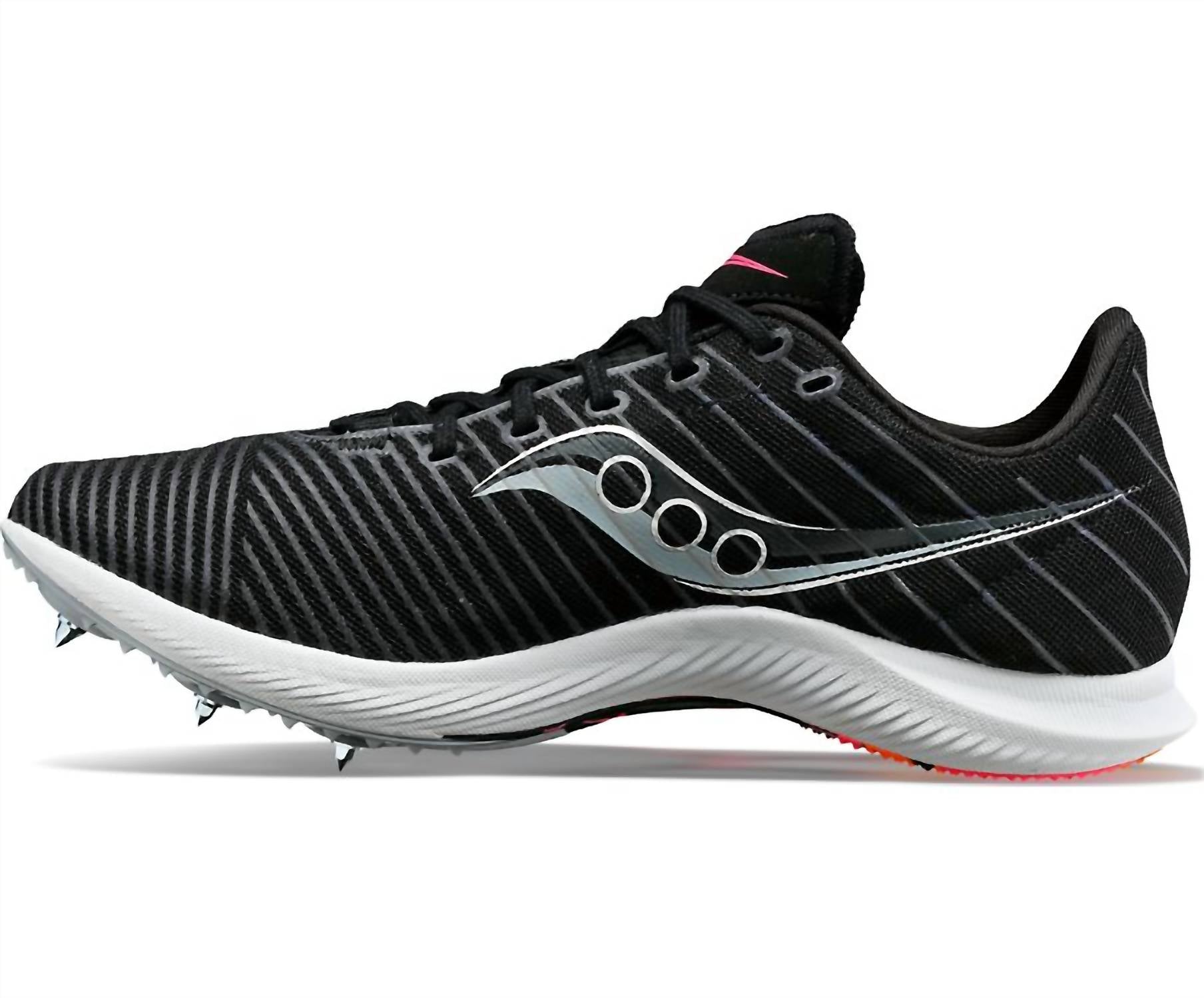 SAUCONY Men's Velocity Mid-distance Track Shoes in black - men's shoe - detail view