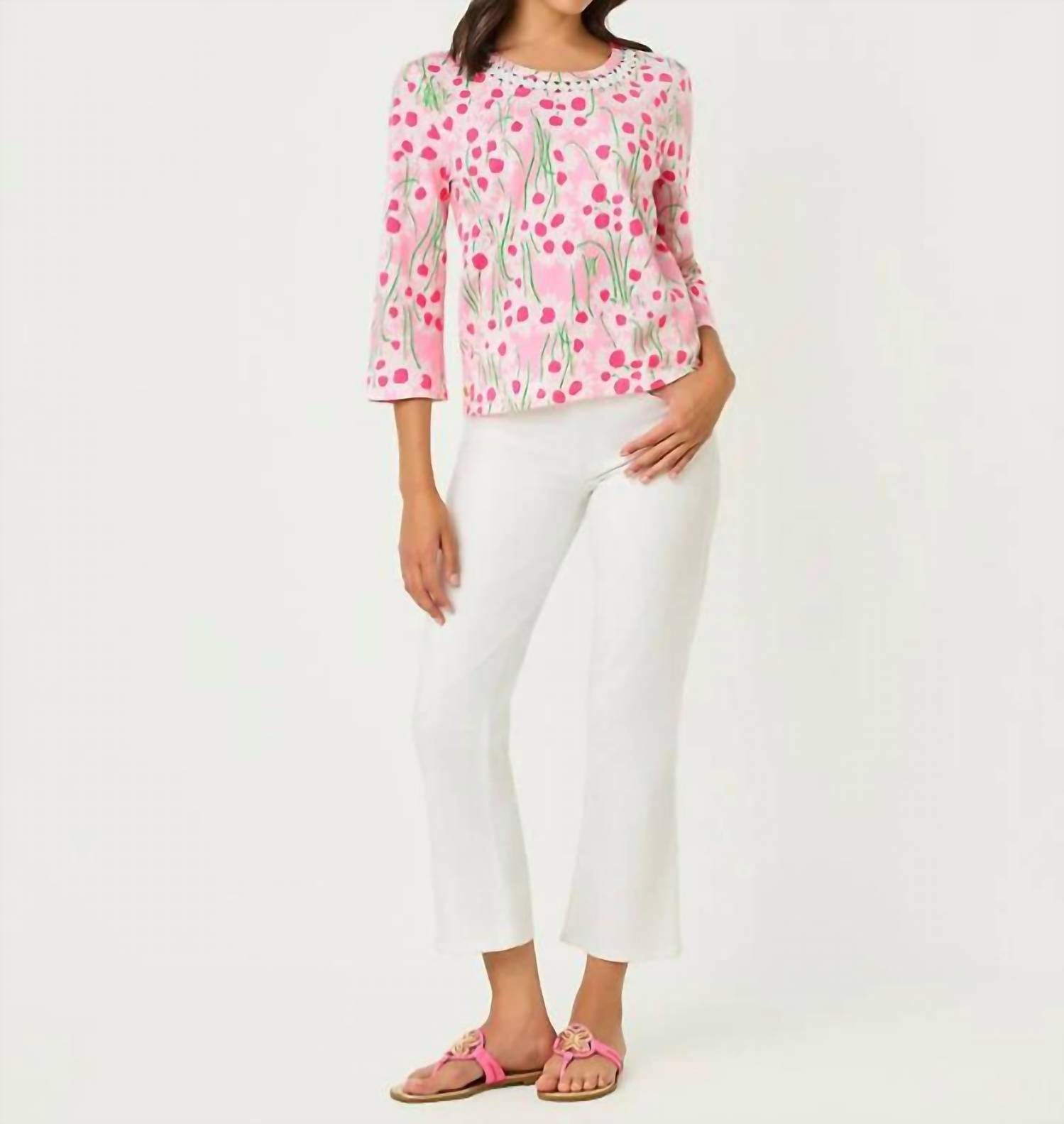 Lilly Pulitzer - CLAIRMONT 3/4 SLEEVED KNIT TOP