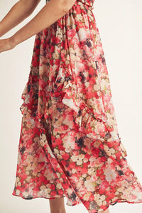 Storia - Fall Floral Midi Dress