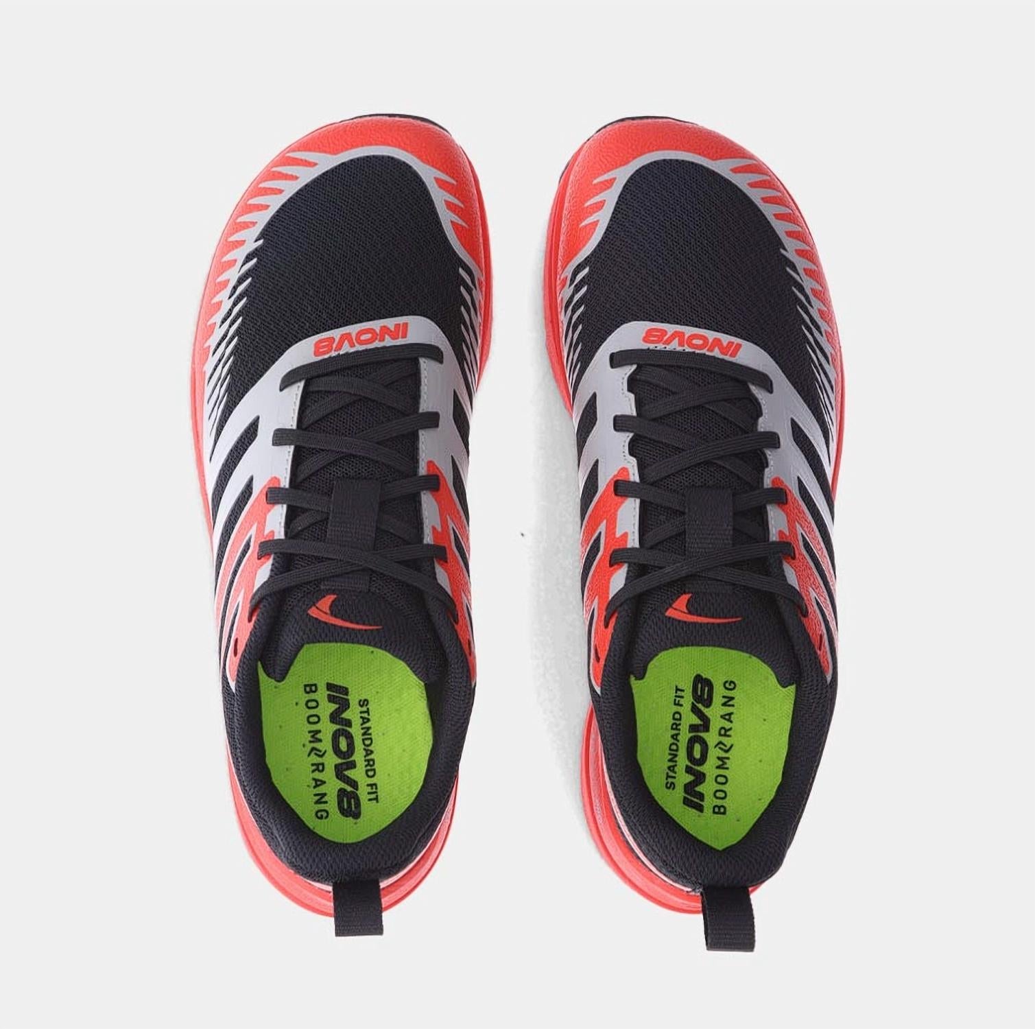 inov-8 Men's Trailfly Max Shoe in black light grey red - men's shoe - alternate view
