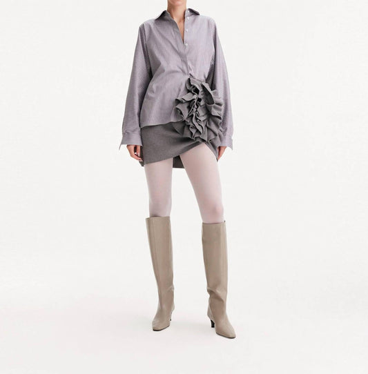 Theo The Label - Echo Back Button Dolman Shirt