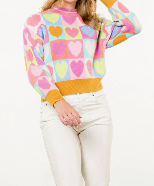 Thml - Pastel Hearts Sweater