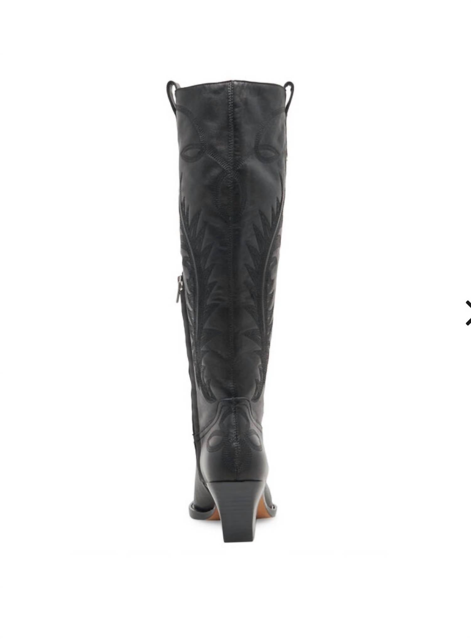 Dolce Vita Women's Ryatt Leather Boots in black - women's shoe - alternate view