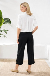 Tribal - Flatten It Tummy Control Wide Leg Pull On Capris Pants
