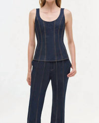 Simkhai - Lachlan Denim Bustier Top