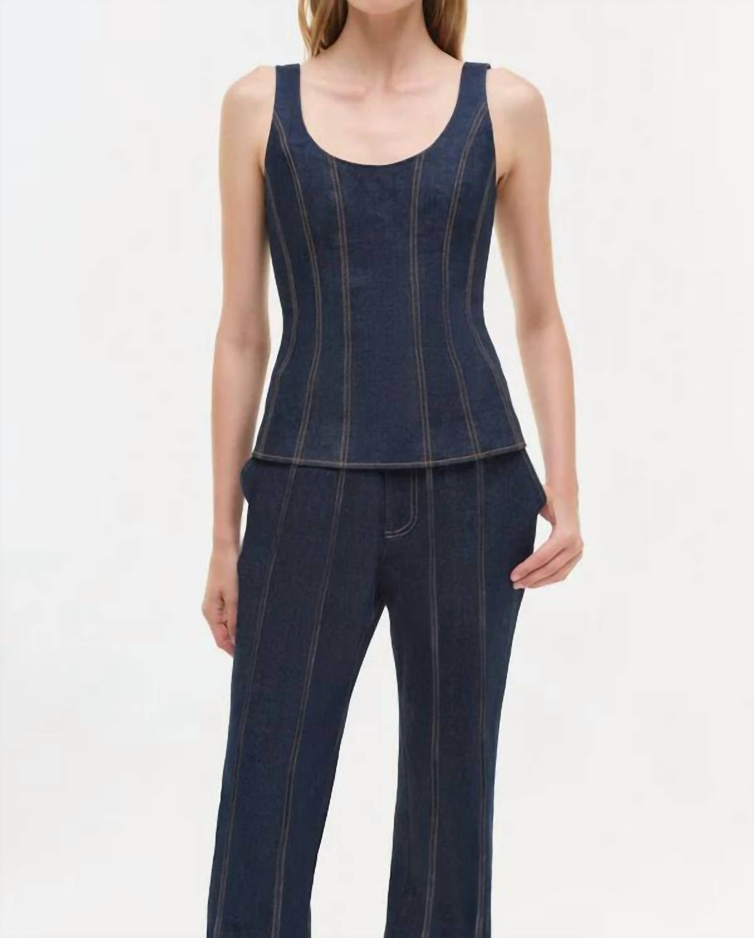 Simkhai - Lachlan Denim Bustier Top