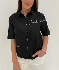 Terra - Angela Short Sleeve Boxy Top