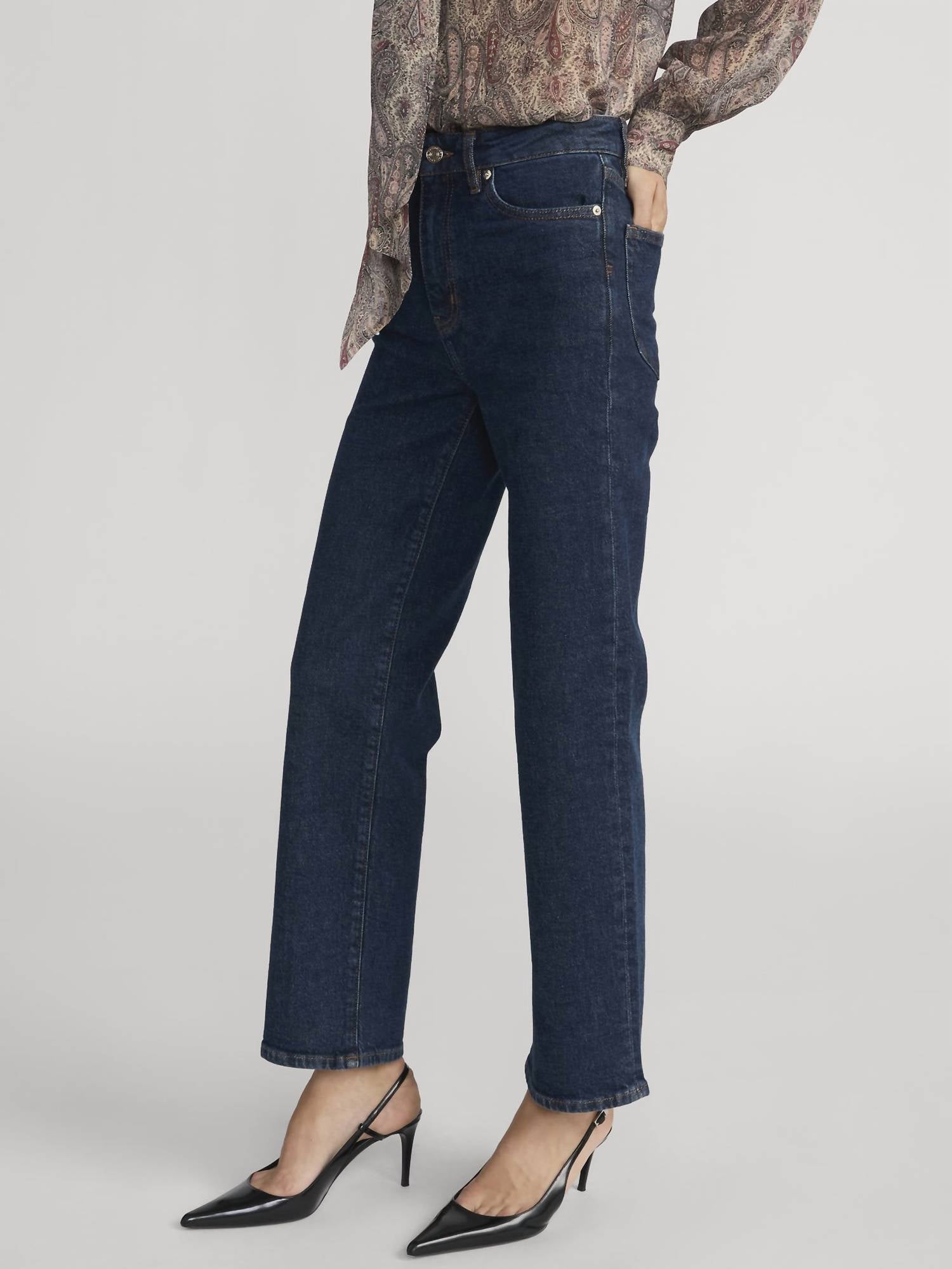 Frame - Wide Leg High Rise Jeans