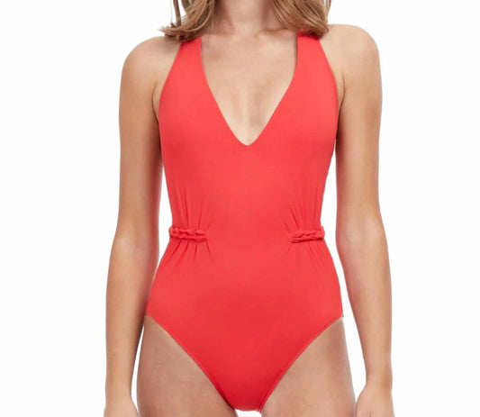 Gottex - Braided Elegance V-collar One-piece Swimsuit