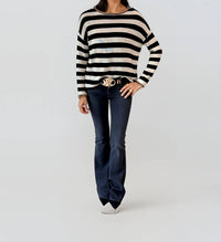 Malibu Road - Coastal Luxe Stripe Knit Sweater