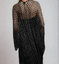 Saachi - Metallic crochet kimono