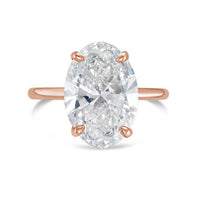 Diana M Jewels - 12.00 Ct Lab-grown Oval-cut Diamond Four-prong Solitaire Ring