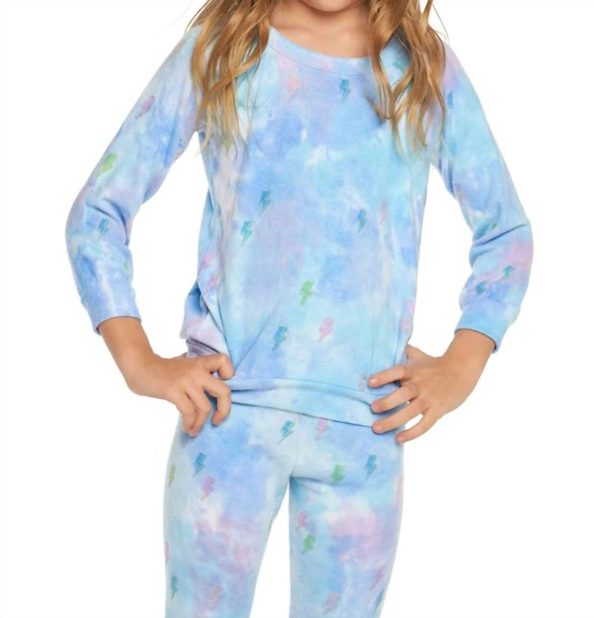 Chaser - Tie Dye Bolts Hacci Sweatshirt