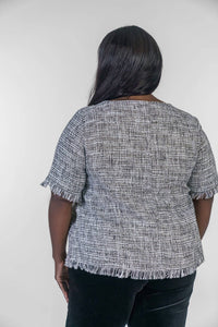 Marée Pour Toi - TWEED FRINGE BLOUSE