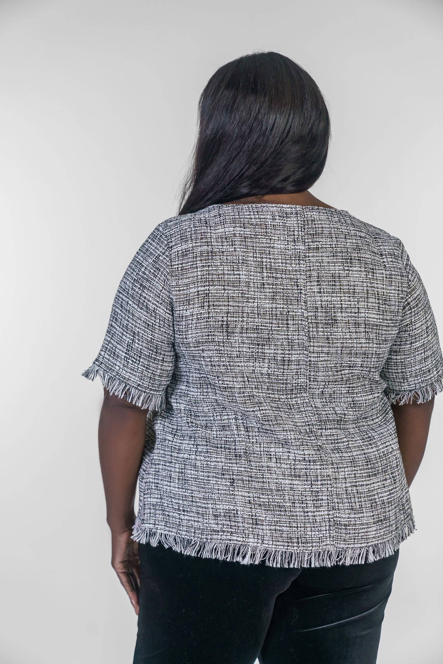 Marée Pour Toi - TWEED FRINGE BLOUSE