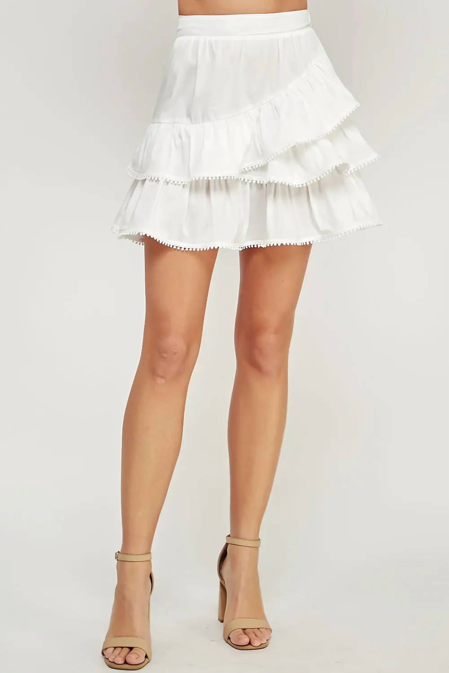 Strut & Bolt - Poplin Ruffle Mini Skirt
