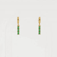 Au79 - Women's St Moritz Drop Stone Huggie Earrings