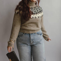 SKIES ARE BLUE Eve Turtleneck Sweater in brown multi color - women's sweater - view 5