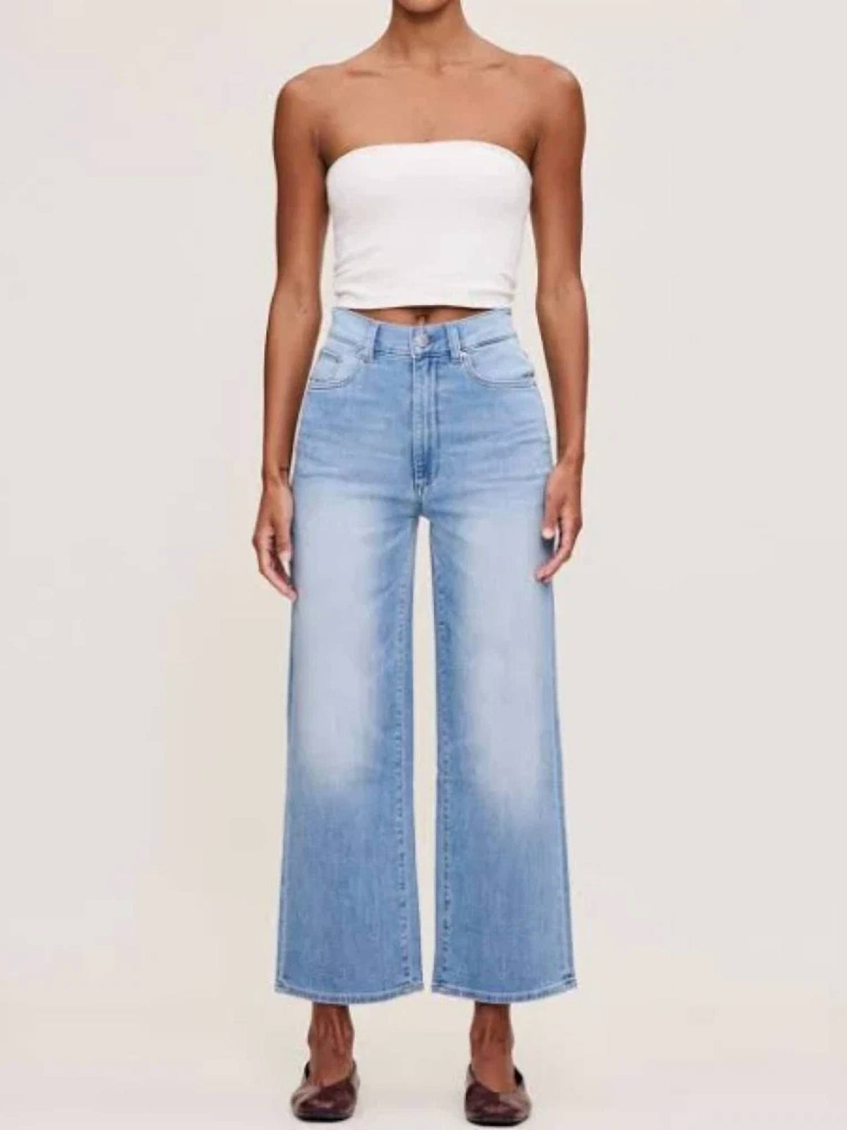 Dl1961 - Women'S - Hepburn Wide Leg High Rise Ankle Jeans