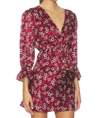 CIAO LUCIA Renata V-neck Top in ruby - women's blouse - alternate view