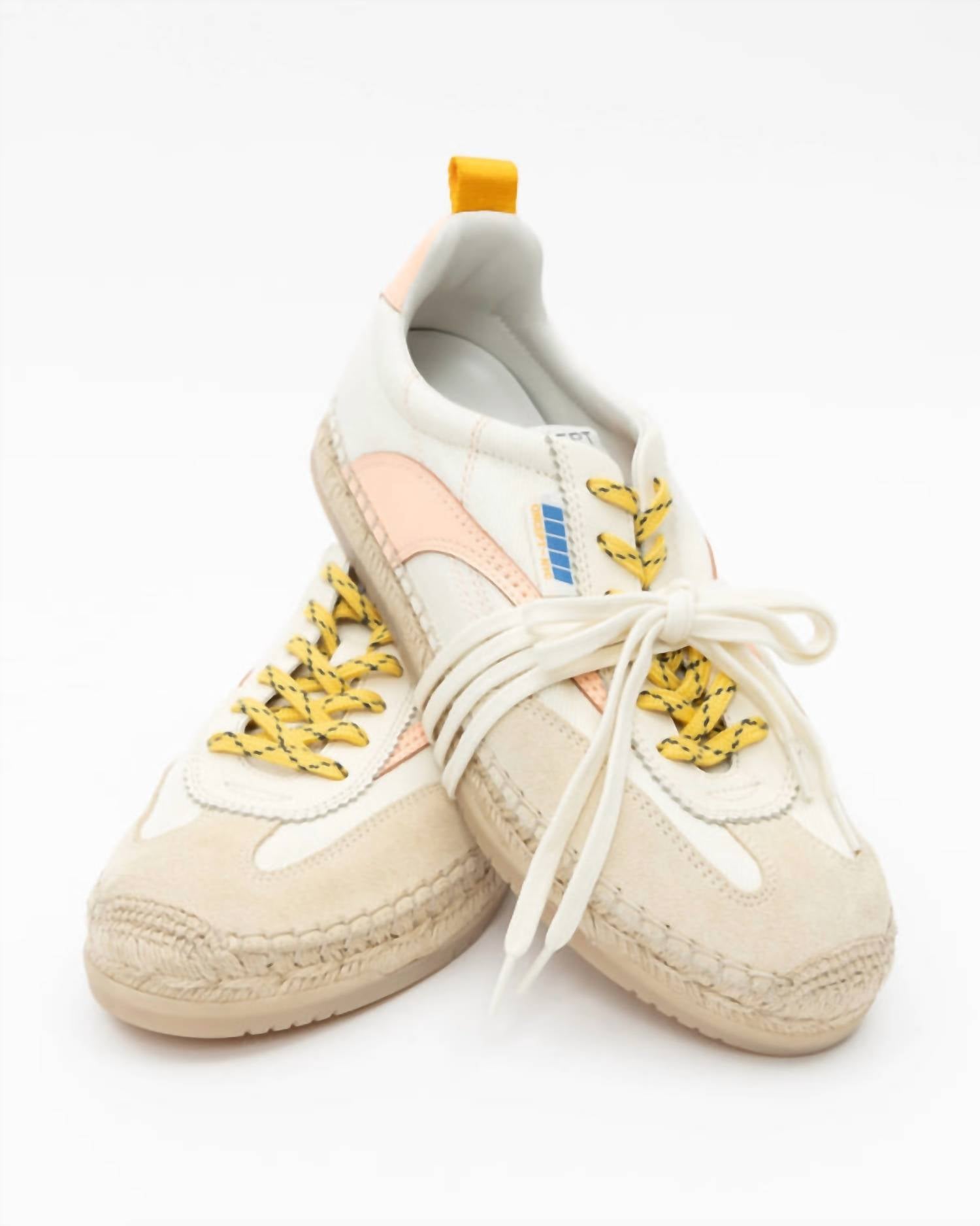Oncept Women's St Tropez Leather Sneaker in electric sand - women's sneaker - detail view