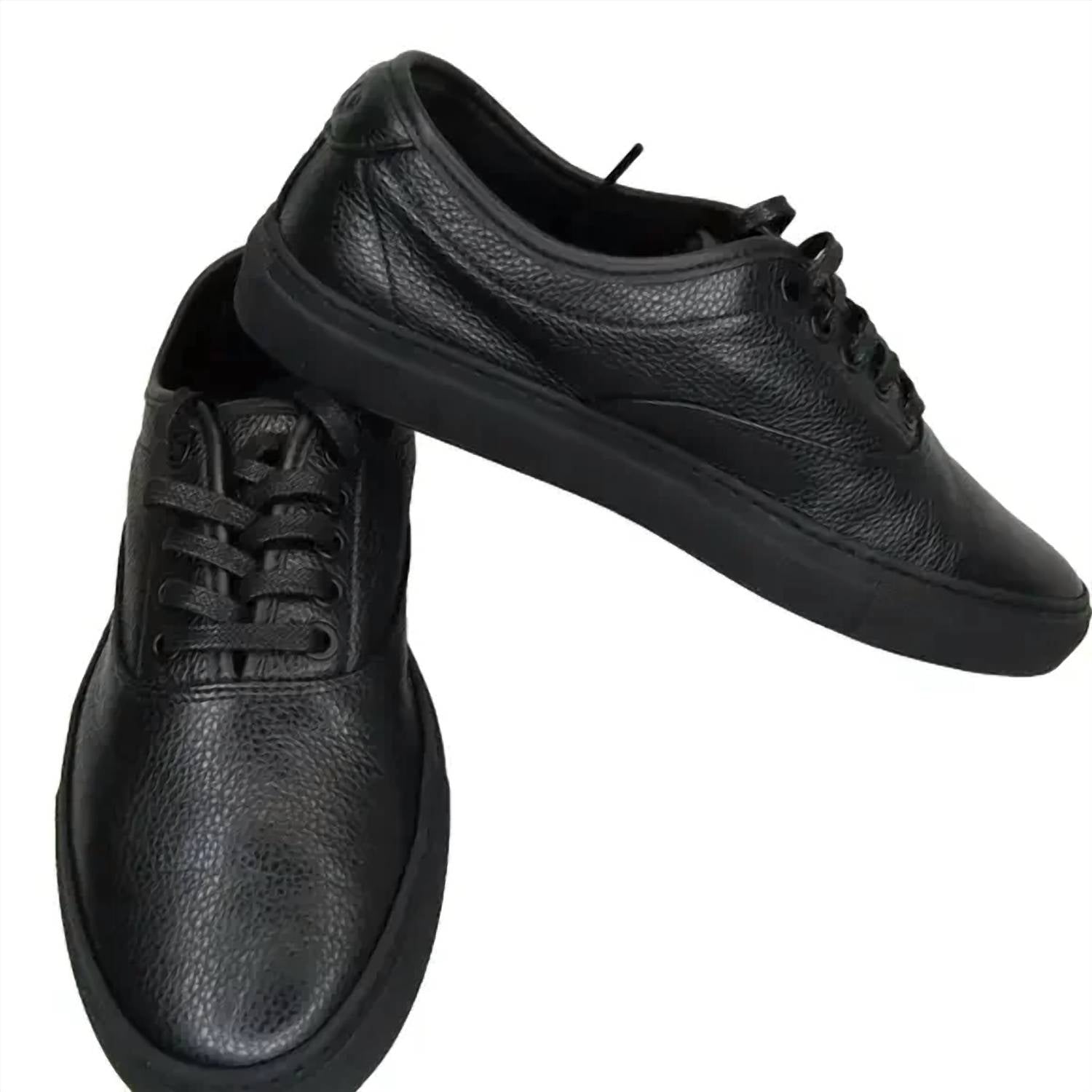 Koio Men's Portofino Leather Low Top Sneakers in black - men's sneaker