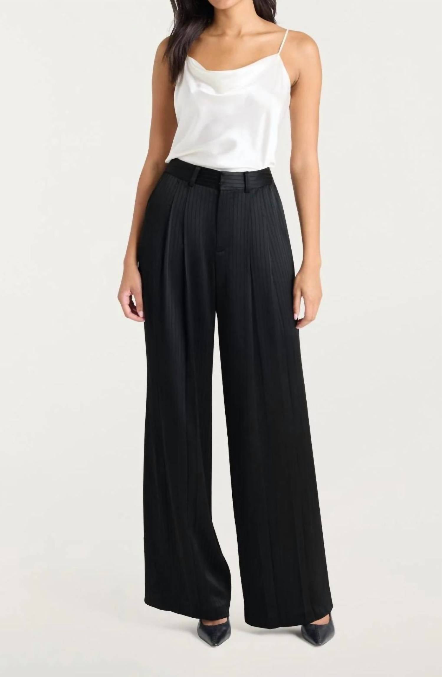 Cinq A Sept - Georgia Satin Stripe Marne Pant