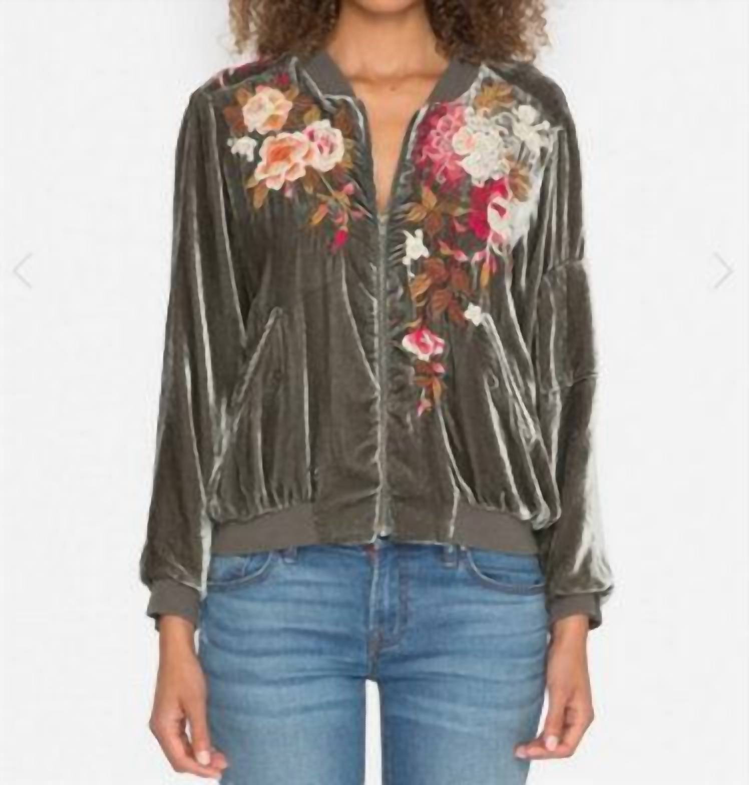 Johnny Was - Chrys Velvet Bomber Jacket