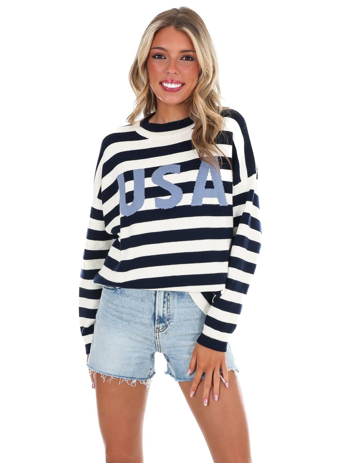 Le Lis - Usa Dreamin' Stripe Sweater
