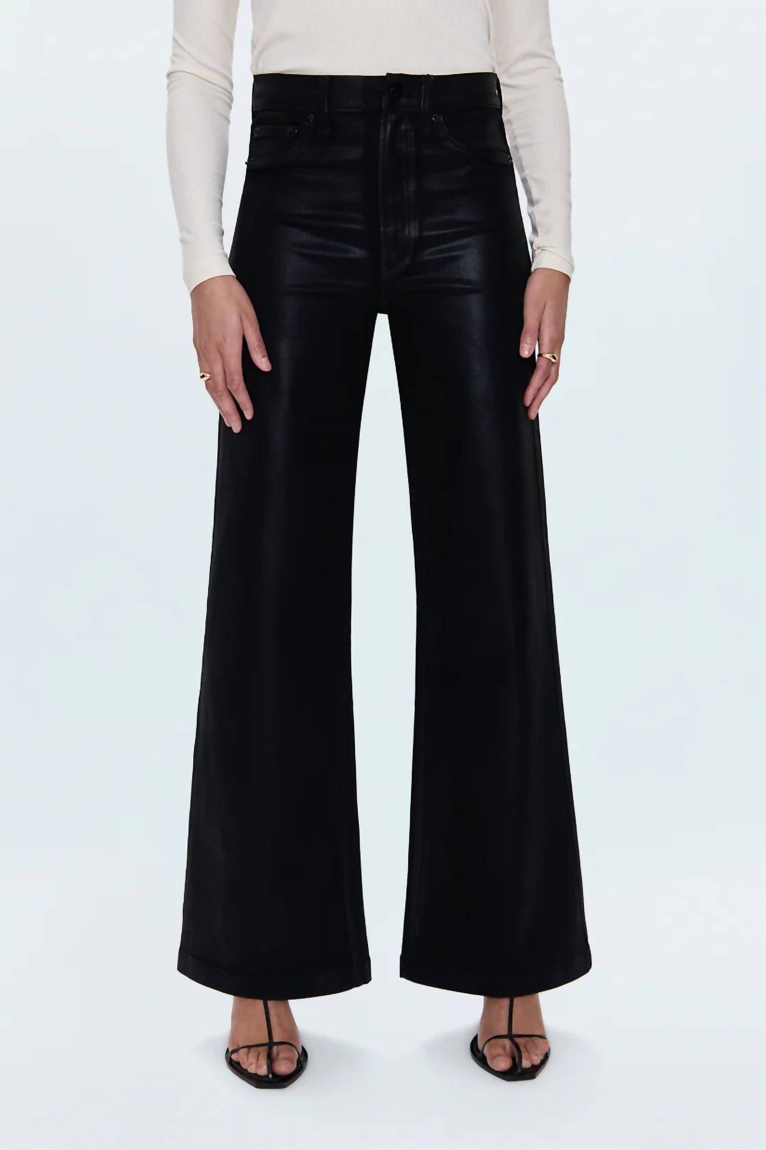 Pistola - Lana High Rise Ultra Wide Leg Coated Pants