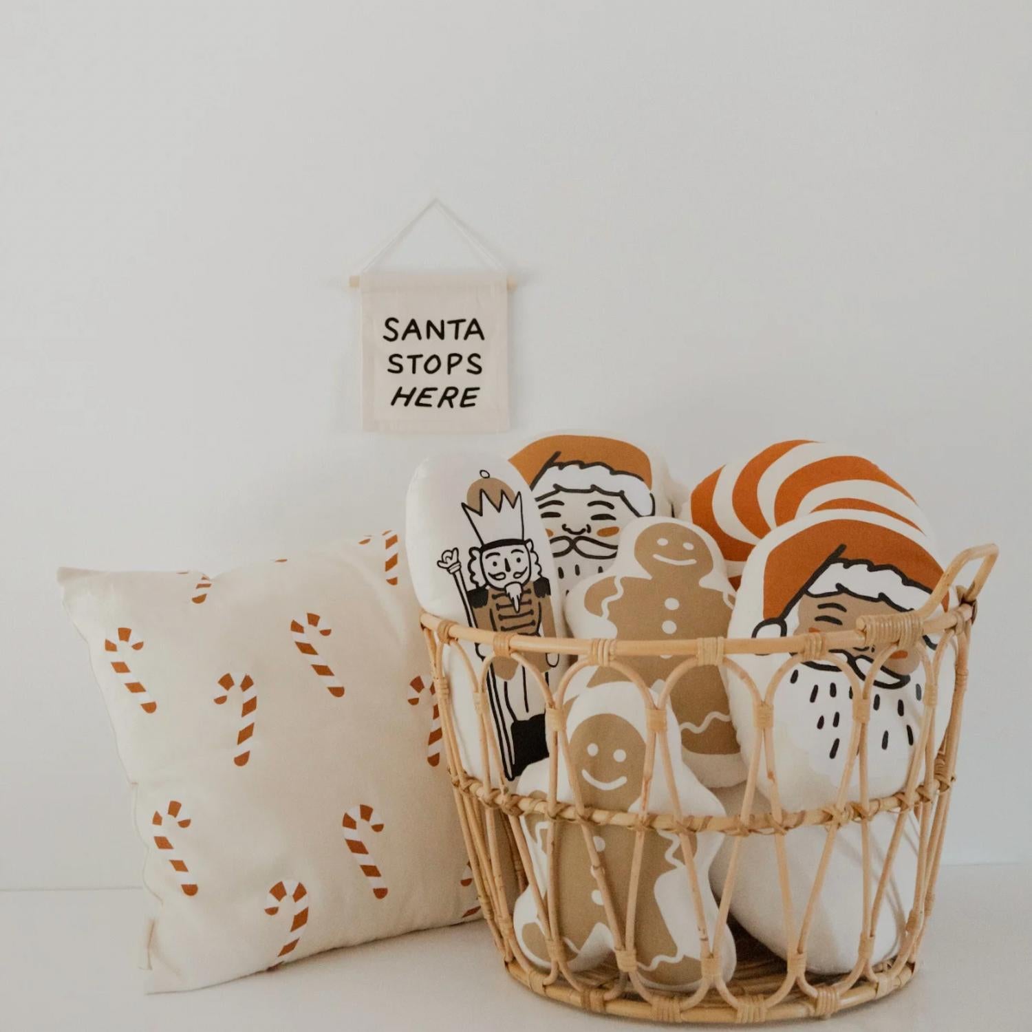 IMANI COLLECTIVE Christmas Collection Swirl Pillow in peppermint - item - detail view