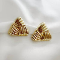 True By Kristy - Women's Knox Textured Triangle Knot Studs