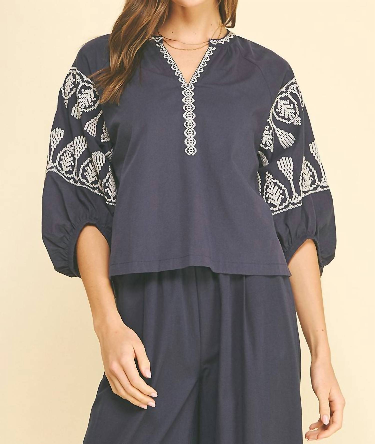Pinch - Embroidered Blouse