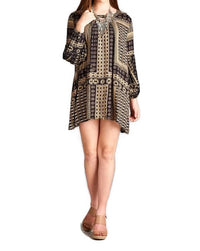 Velzera - Bohemian Keyhole Mini Dress