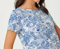 Lilly Pulitzer KEY WEST TOP in starlight navy zoology - women's t-shirt - view 4