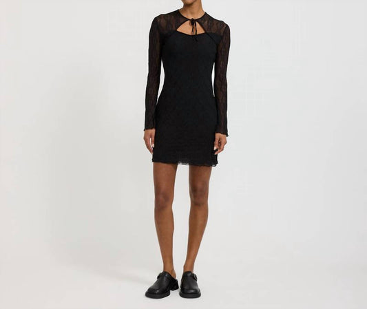 Find Me Now - Mariposa Long Sleeve Bow Mini Dress