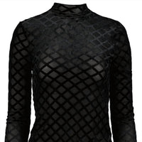 Bishop + Young - Stroke Of Midnight Spence Burnout Velvet Top