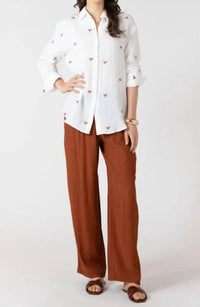 Dex - Textured Button Front Blouse