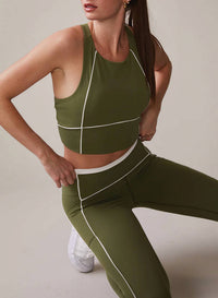 Thrive Societe - High Neck Piped Bra